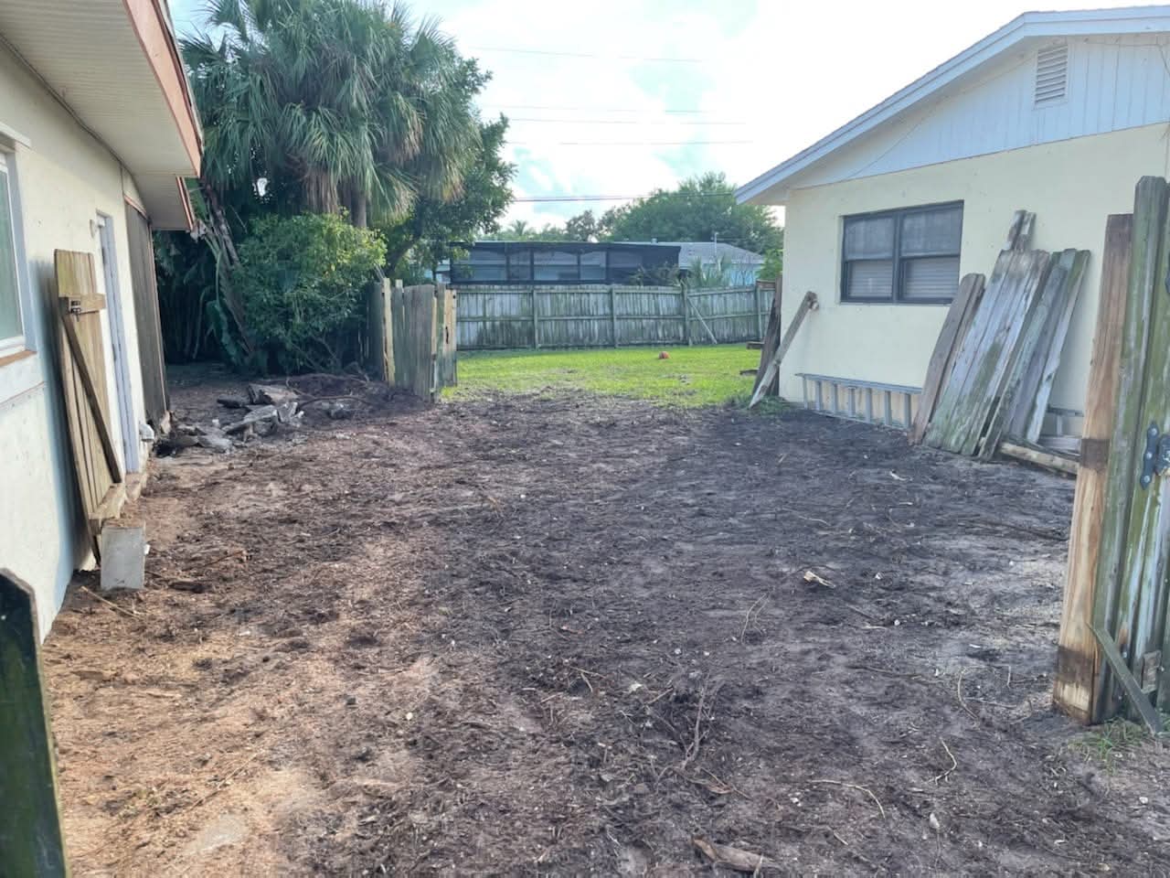 Stump grinding after
